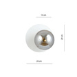 Natynkowa lampa ścienna OSLO K1 WHITE/GRAFIT biały (1188/K1) - Emibig