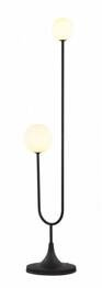 SELEN nowoczesna czarna lampa podłogowa lakierowana 2-punktowa biały klosz 1951