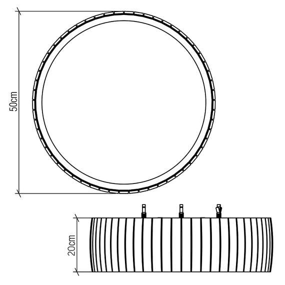Plafon Accord Lighting Barrel QN-BARREL-F-LED-50-TEAK