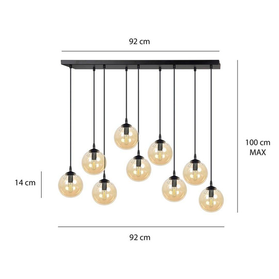 Zwis COSMO 9 BL MIODOWY czarny (713/9) - Emibig