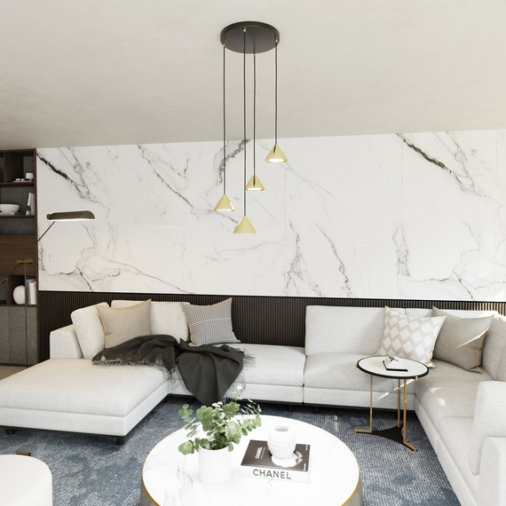 Lampa Wisząca Emibig Elit 4 Premium Gold (1329/4PREM)