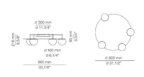Plafon Estiluz Circ t-3810AS