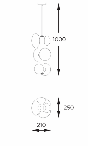 Lampa wisząca Omi Zuma Line 1195