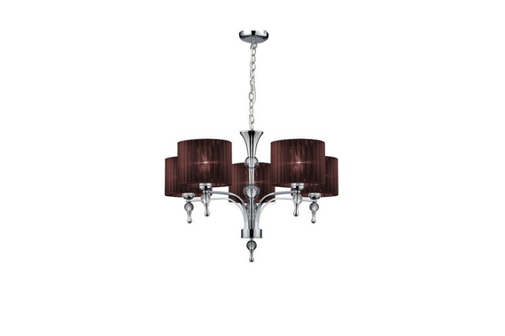 AZZARDO IMPRESS 5 1976-5P brązowa Lampa Wisząca AZ2901