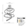 Nowoczesna lampa LED Azzardo Wheel XXL złota AZ3138