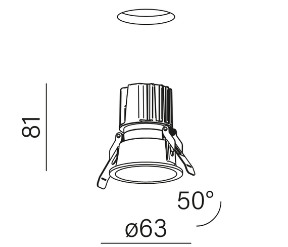 Aqform 38060-M930-WG-00-19 Lampa do zabudowy Hollow