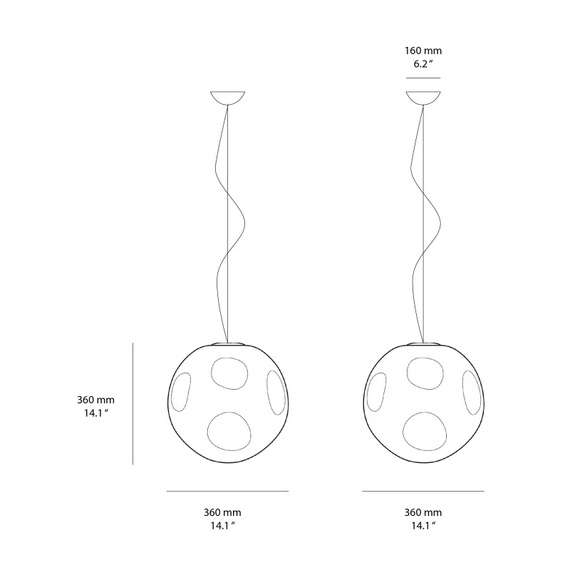 Włoski Zwis Foscarini Hoba Grande FN3250S1E0-10E30