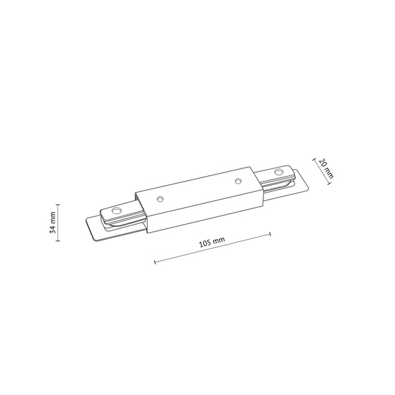 Zasilanie środkowe Do Szynoprzewodu TK Lighting Tracer 4529 1 obwodowego