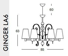 Lampa wisząca Evi Style GINGER LA6