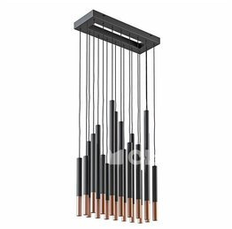 Lampa wisząca Cleoni Neron Panel 18x G9 Miedź