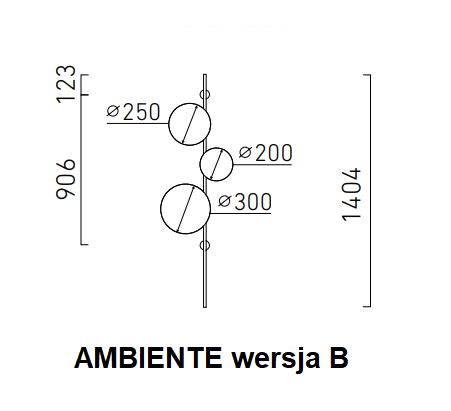 Chors Ambiente B K NW TRIAC Lampa ścienna Czarna