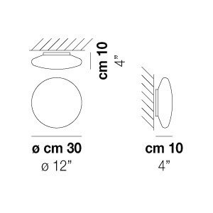 Plafon 30 cm VISTOSI MORIS PP 30