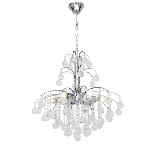 Lampa Wisząca kryształowa Elem Monte Carlo 6247/6 8C chrom