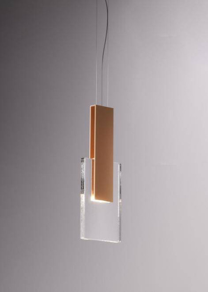 Włoska lampa wisząca Fabbian Amulette złota F56 A11 79 3000K