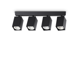 Ideal Lux Dynamite Pl4 Linear Square Nero 371368 Plafon