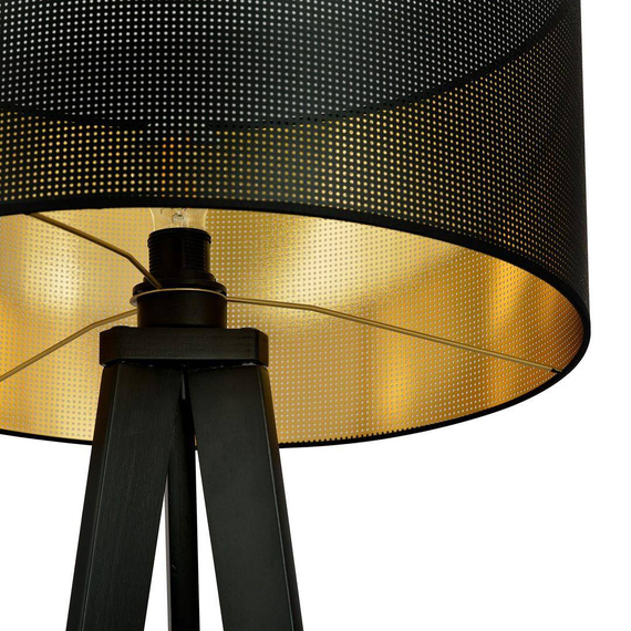 Podłodowa lampa ASTON LP1 BLACK/GOLD czarny (1148/LP1) - Emibig