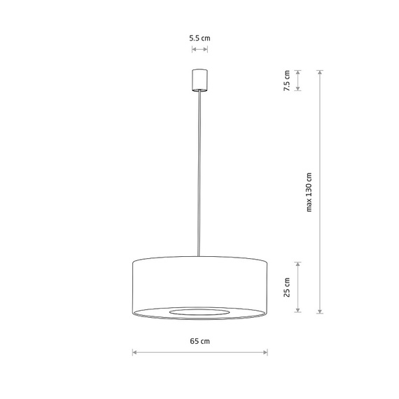 Lampa wisząca Nowodvorski Cedro L 11666 Beżowa Duża