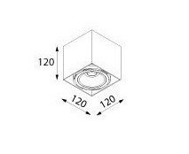 Cleoni TITO T113D2 101 Plafon srebrny mat
