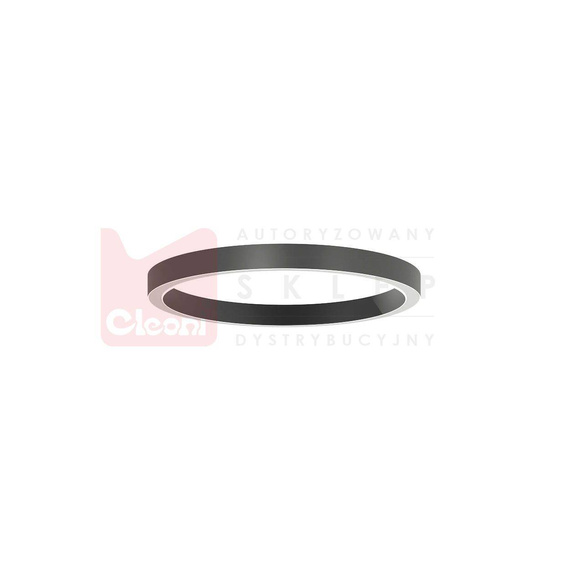 Cleoni Alfredo Plafon 1408/GH/LA/W/SP/PK89 196 LED Czarny matowy 100 cm