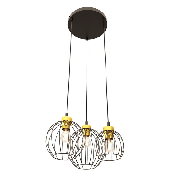 Lampa Wisząca Emibig Nando 3prem Bl Gold (1368/3PREM)