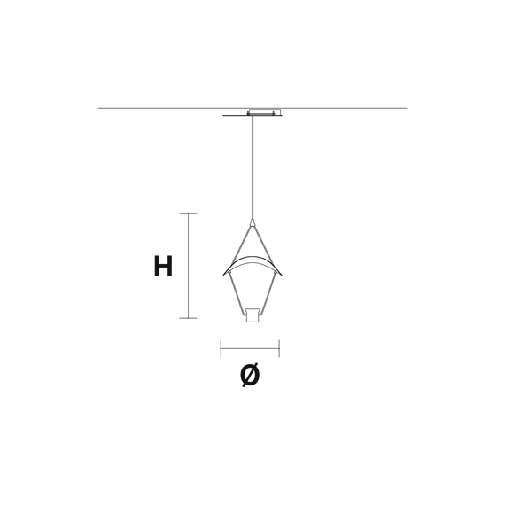 Lampa wisząca Masiero Vollee S1P up czarna