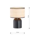 Lampa Stołowa Emibig Aspen Ln1 Black/Rattan (1324/LN1)