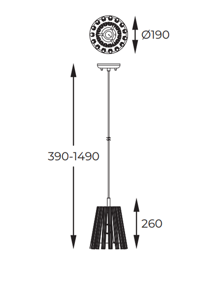Lampa wisząca Zuma Line P0547-01H-F9AC Bach