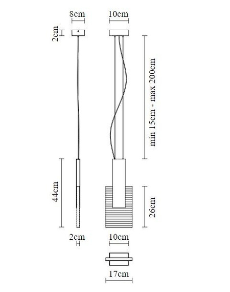 Włoska lampa wisząca Fabbian Amulette złota F56 A11 79 3000K