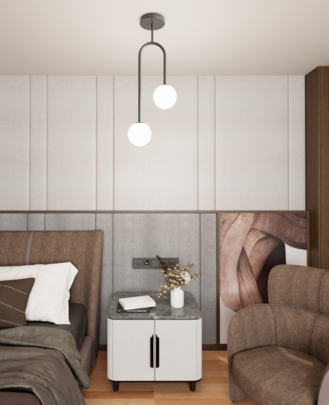 Lampa Sufitowa Emibig Atria 2 Bl Opal (1383/2)