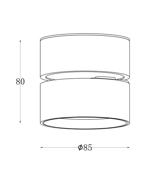 Spot sufitowy natynkowy Berella Light Rotu 12W BK BL5199 Czarny