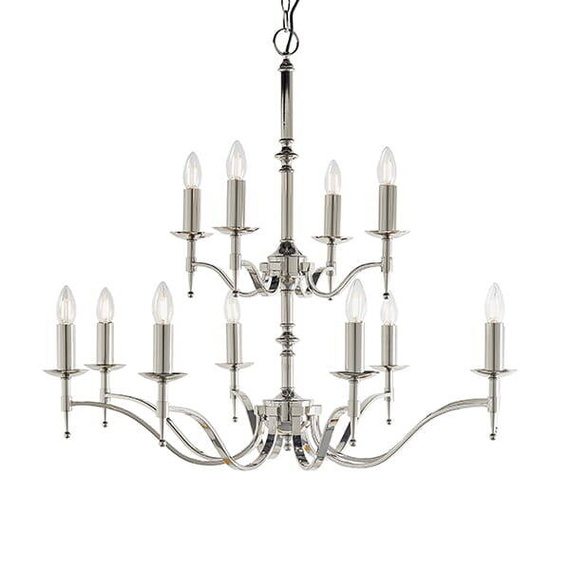 Interiors CA1P12N Lampa wisząca Stanford 12 Polerowany Nikiel