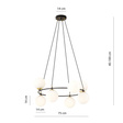 Lampa Wisząca Emibig Azura 8 Bl Opal (1295/8)