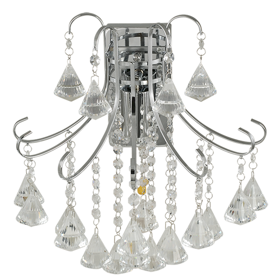 Lampa Ścienna kryształowa Elem Barcelona 6248/1 8C chrom