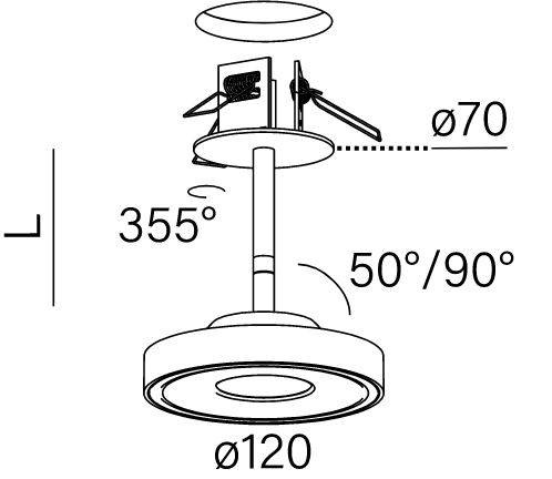 AQform Wpust 16417-M930-F1-00-13 Kari Led