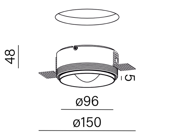 AQform Qrled Wpuszczana lampa 38062-L930-W3-00-12