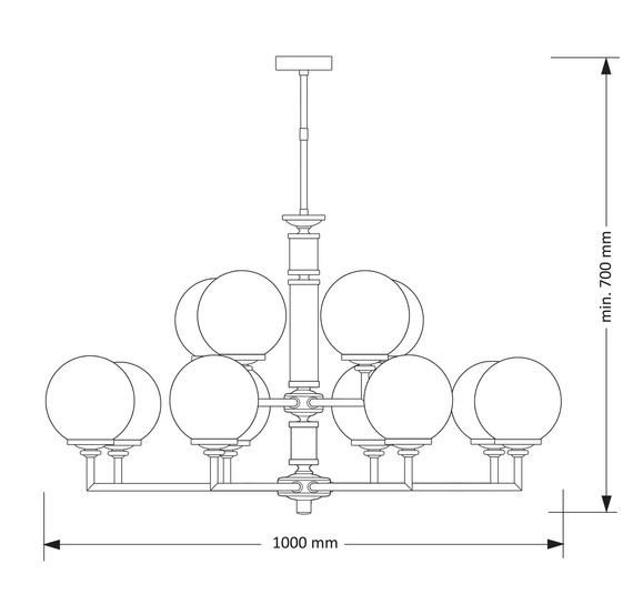 Lampa wisząca Kutek Mood Artu ART-ZW-12 (N) G