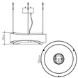 Zwis ring Accord Lighting Horizon QN-HORIZON-RING-LED-60-TEAK