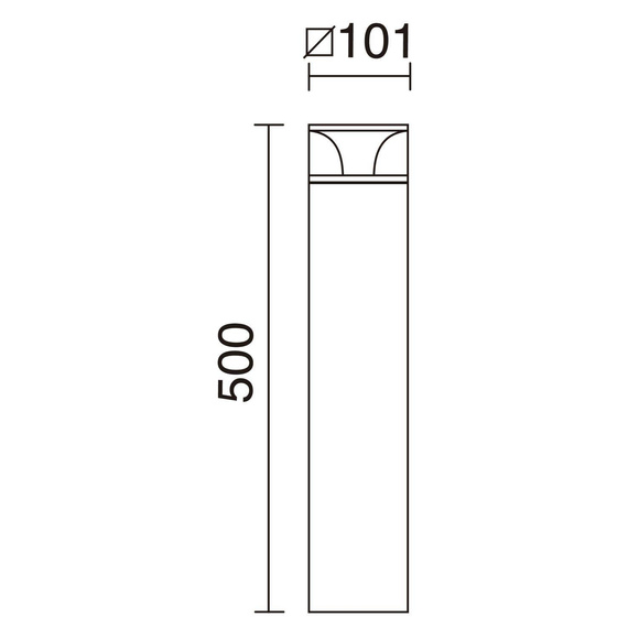Lampa stojąca zewnętrzna Novolux Odin H500 941B-L0106A-04