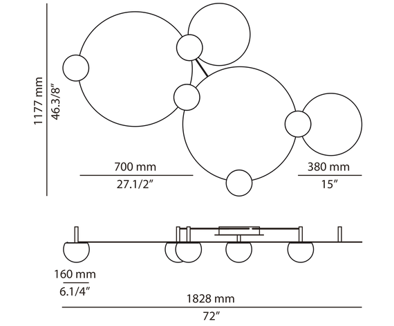 Plafon Estiluz Circ t-3825