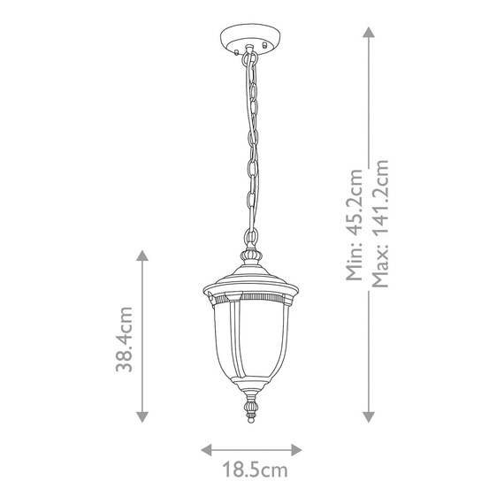 Lampa Wisząca zewnętrzna Cleveland Elstead CL8-S