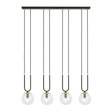 Wisząca lampa GLAM 4 BLACK/TRANSPARENT czarny (1114/4) - Emibig