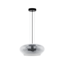 Lampa wisząca szklana Eglo Priotat duża czarna