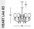 Żyrandol Evi Style HEART LA6 85