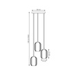 Lampa Wisząca Emibig Verdi 3prem Bl Grafit (1434/3PREM)