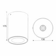 Cleoni Minimal LED Lampa Natynkowa Srebrny