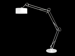 Lampa podłogowa AZzardo BOSSE biała AZ1040