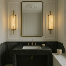 Kinkiet Alabastrowy Berella Light Suzi Wall 60 GD BL5596