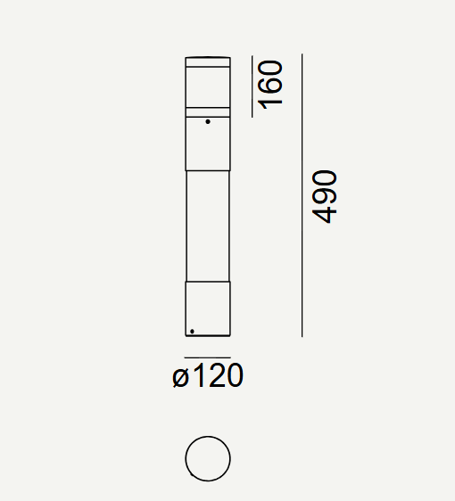 Egersund Stojąca lampa na zewnątrz Norlys 49cm 2320GR