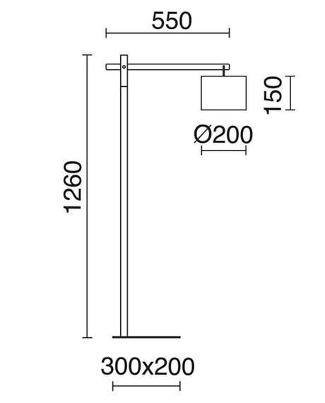 Lampa stojąca Britta 681C-G05X1A-02 Novolux Exo 