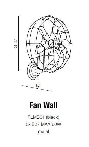 Kinkiet AZzardo Fan FLMB01